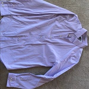 Express men’s fitted 1MX button shirt purple med